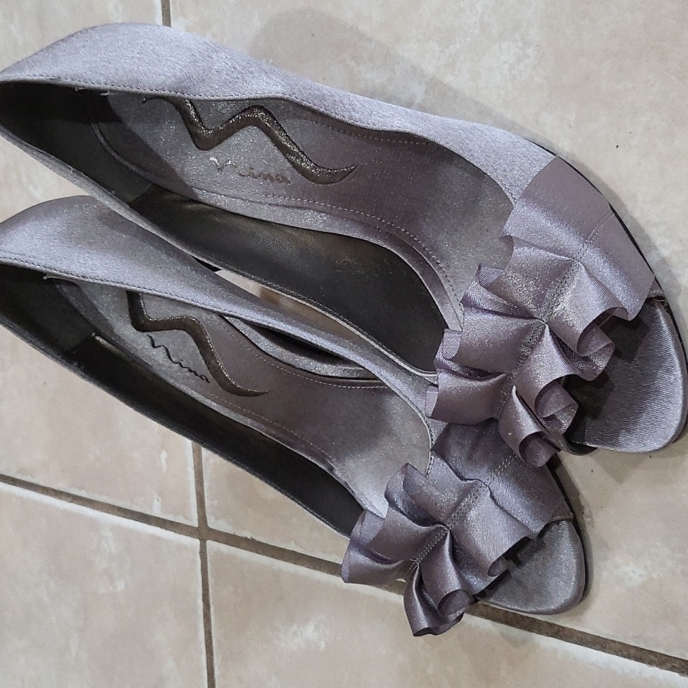Nina silver heels